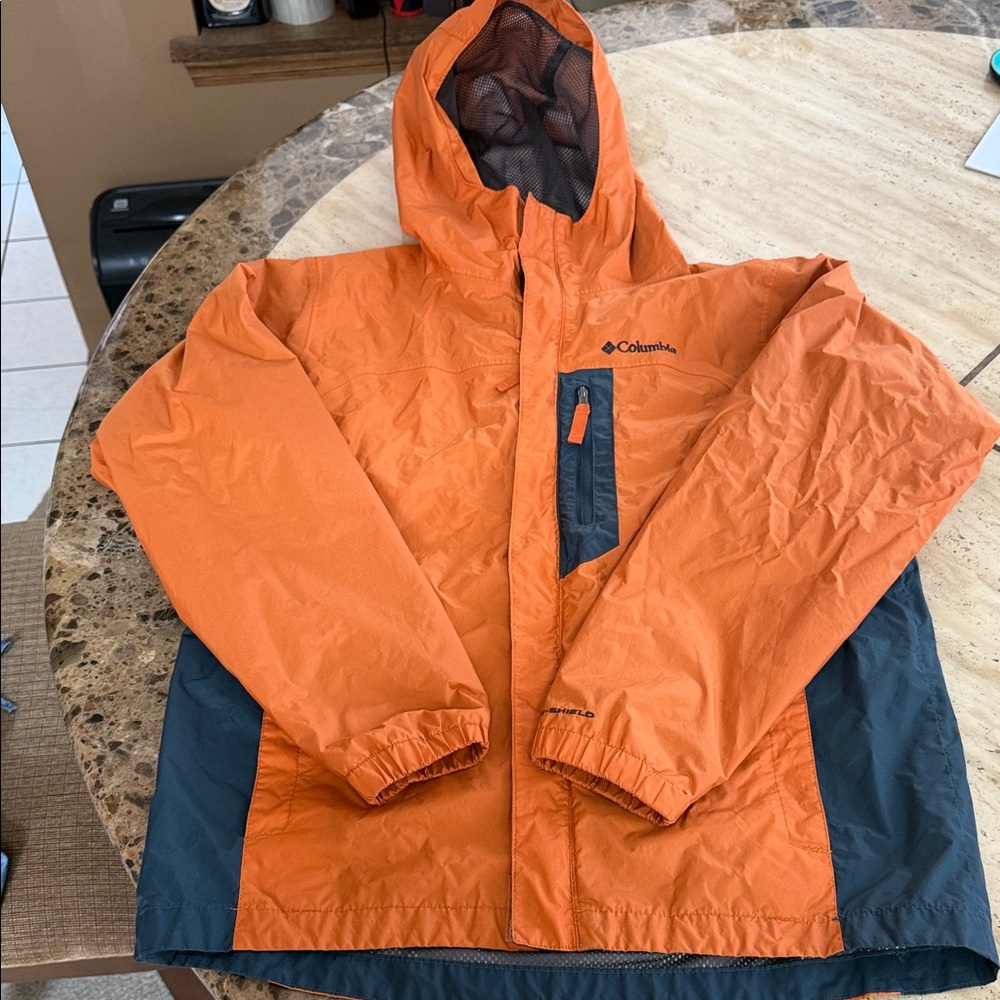 Columbia kids Vibrant Orange and Dark Gray Raincoat